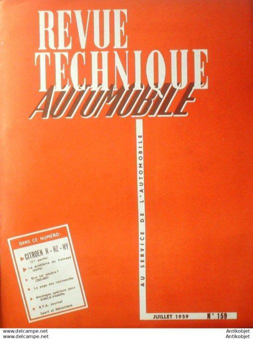 R.T Automobile Citroën Hy Hz Renault Floride Triumph Herald 159 # 1959