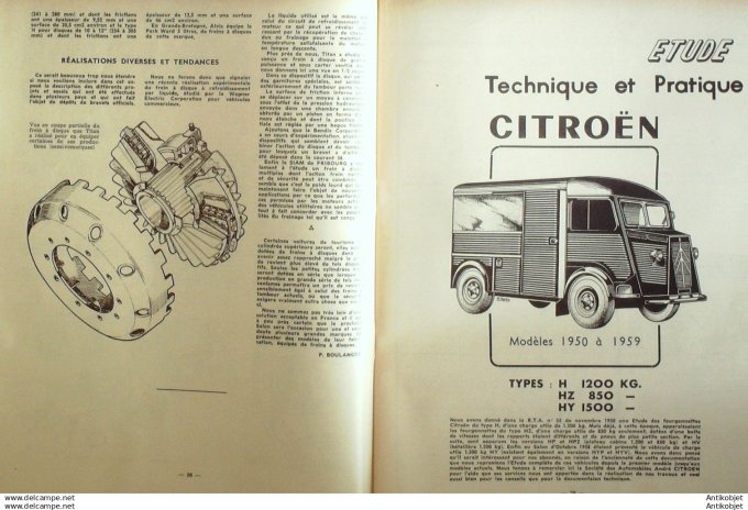R.T Automobile Citroën Hy Hz Renault Floride Triumph Herald 159 # 1959