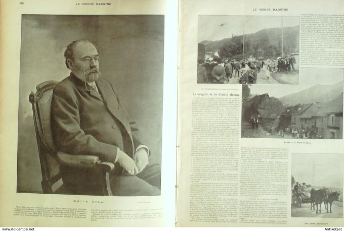 Le Monde illustré 1902 n°2375 Bagnères (31) Siam Bangkok Malaisie Kelantan Arleux (59) Bulgarie Chip