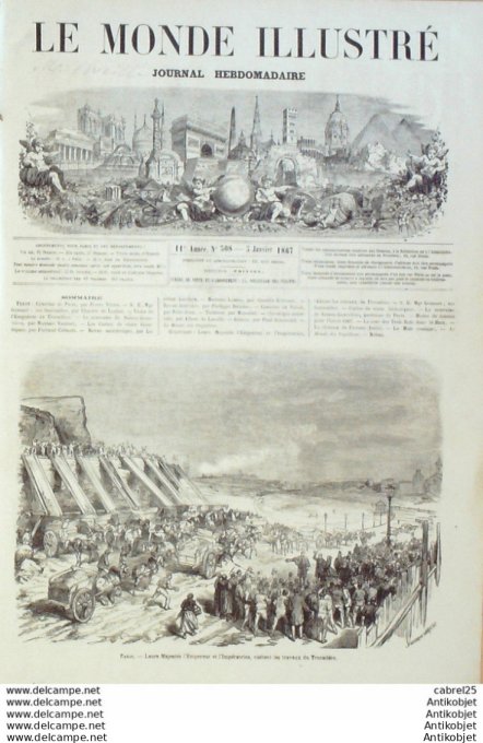 Le Monde illustré 1867 n°508 Allemagne Rois Harz Italie Ferrare Nanterre (92)