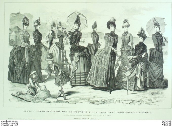 Salon de la mode 1888 (costumes d'été)