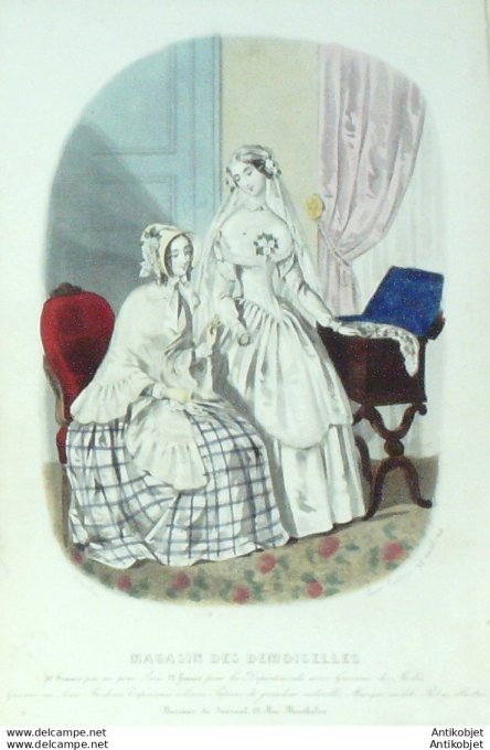 Gravure de mode Magasin des demoiselles 1848 n° 4