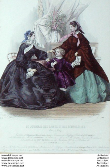 Journal des Dames Demoiselles 1858 # 544 (Maison Gagelin)