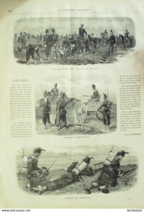 Le journal illustré 1866 n°288 Le Havre Dieppe (76) Angleterre Brighton Belgique Ostende