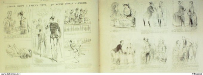 La Caricature 1885 #270 L'amour Myope et poète Draner Ubray Trock Tissot par Luque