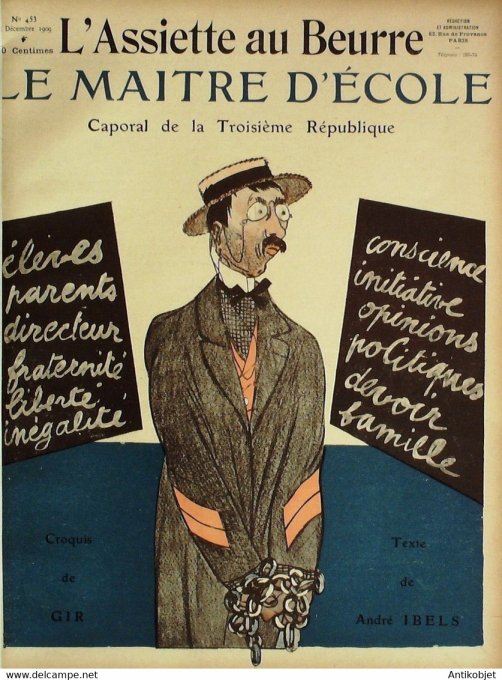 L'Assiette au beurre 1909 n°453 Le Maître d'école Ibels André