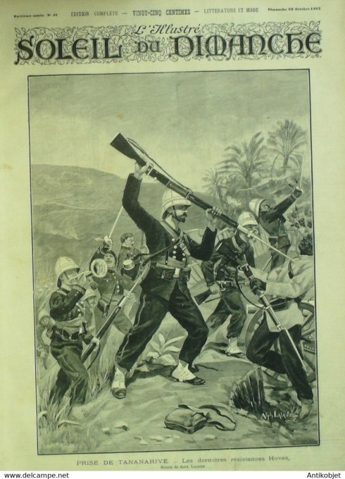 Soleil du Dimanche 1895 n°42 Madagascar Tananarive Hovas Paul Hervieu