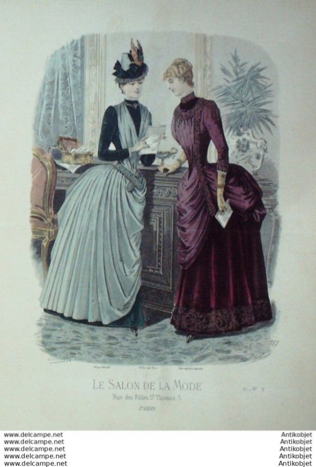 Gravure Mode Salon 1885 #  757 (Old Fashion plate)