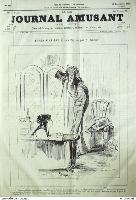 Le Journal Amusant 1874 #  955 Les Tsiganes par Stop