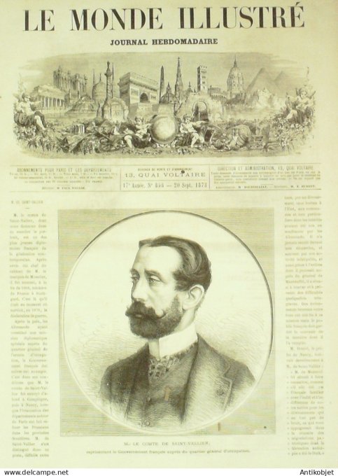 Le Monde illustré 1873 n°858 Verdun (55) Tibet Himalaya Kinchin-Junga Autriche Vienne