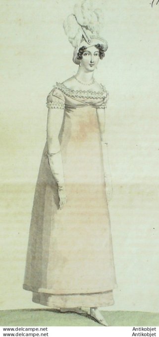 Costume Parisien 1815 # 1471 Robe et pardessus Lévantine