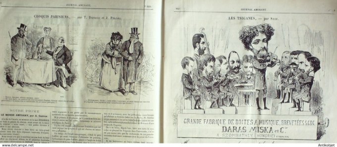 Le Journal Amusant 1874 #  955 Les Tsiganes par Stop
