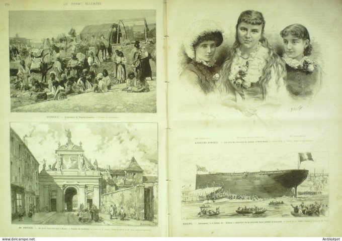 Le Monde illustré 1882 n°1340 Nacy (57) Hongrie Budapest Russie Vas li-Nogara