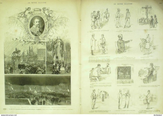 Le Monde illustré 1882 n°1340 Nacy (57) Hongrie Budapest Russie Vas li-Nogara