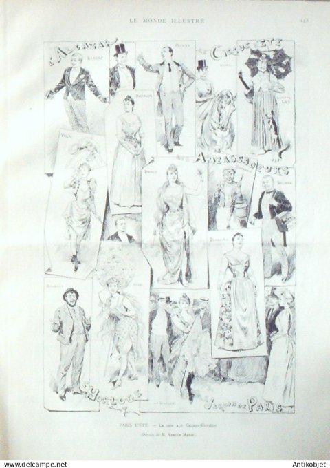 Le Monde illustré 1890 n°1743 Abbeville  (80) Cauterets (65) La Rochelle (17)