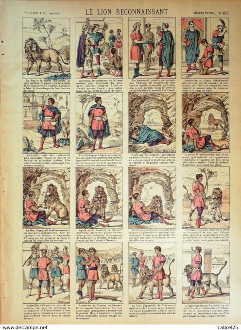 Le Lion Reconnaissant (Pellerin d'epinal)