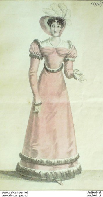 Costume Parisien 1821 # 1957 Robe velours garnie de chinchilla