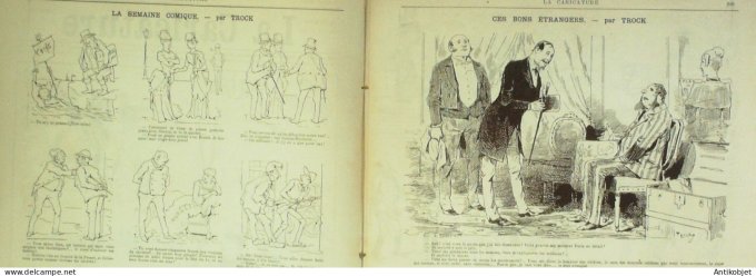La Caricature 1884 #246 Bonne prise Draner déjeuner sur l'herbe Sorel Trock
