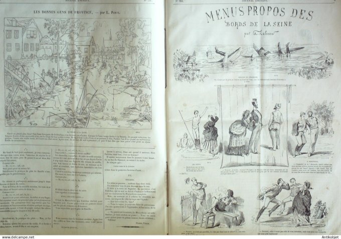 Le Journal Amusant 1870 #  761 Menus propos des bords de la Seine par Lalosse