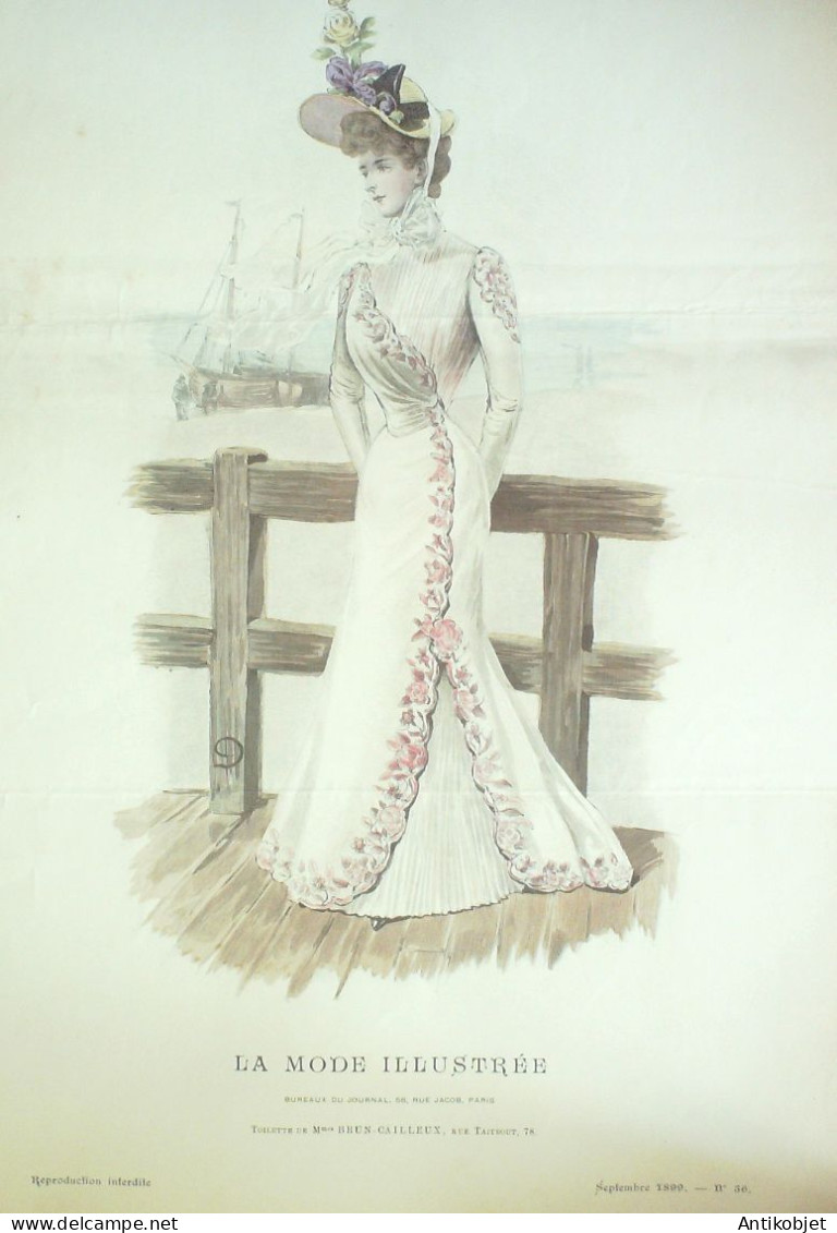 Gravure Mode illustree 1899 # 36 (Old Fashion plate) RARE