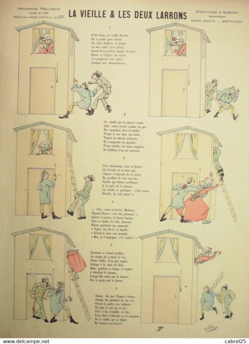 La Vieille & Les Deux Larrons  (Pellerin d'epinal) Does