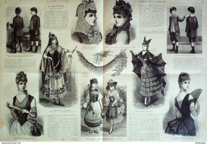 Mode illustree 1887 Lot de 10 journaux