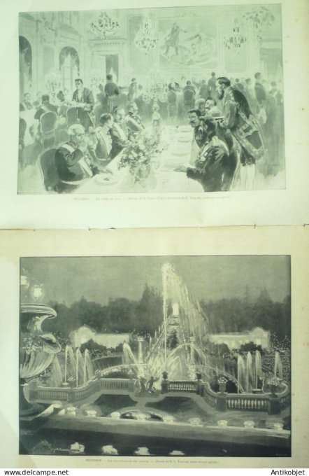 Le Monde illustré 1897 n°2110 Russie Péterhoff  Krasnoié-Sélo Newsky la Néva