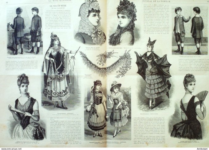Mode illustree 1887 Lot de 10 journaux