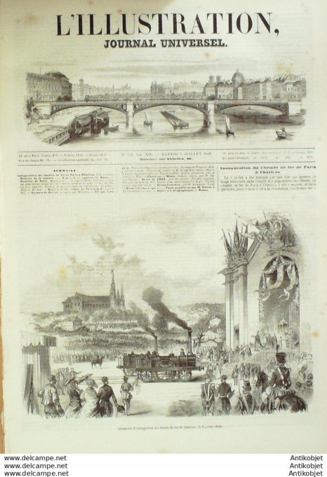 L'Illustration 1849 n°332 Algérie ALGER TENIET El HAD CHARTRES (28)