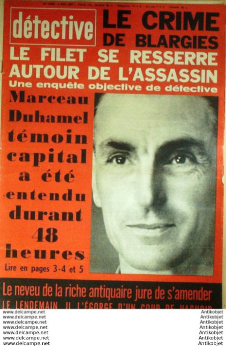 Détective 1967 # 1088 Rochefort  Sallaumines Perpignan Marseille Bordeaux