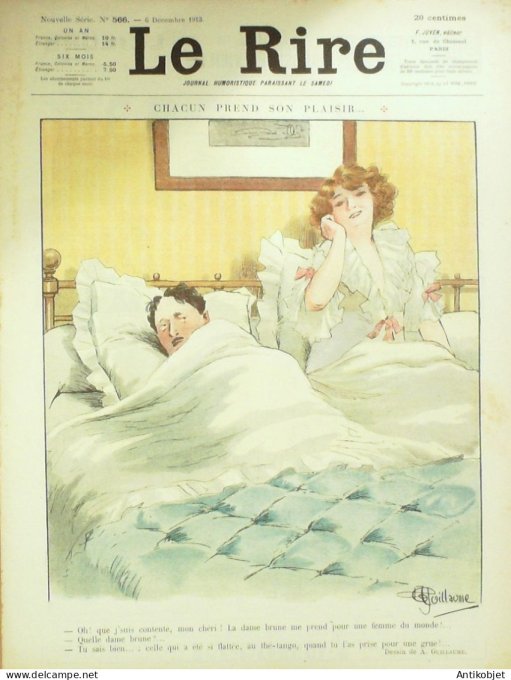 Le Rire 1913-12- 6 # 566 Journal humoristique Ed.Originale Suzette