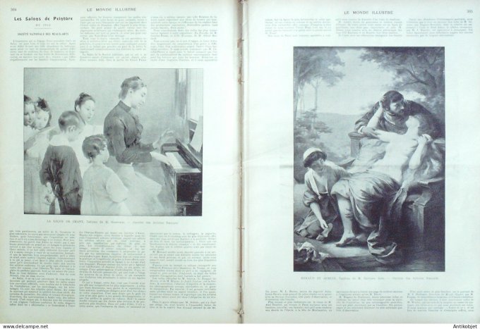 Le Monde illustré 1902 n°2353 Oeuvres Laubadère Chocarrne Moreau Silbert Balestieri Wagrez