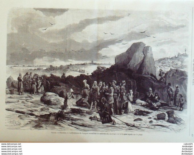 Le Monde illustré 1870 n°668 Creuzot (71) Le Conquet (29) Naufragés De La Gorgne Italie Rome Concile