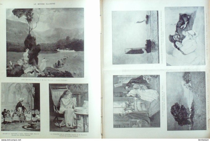 Le Monde illustré 1902 n°2353 Oeuvres Laubadère Chocarrne Moreau Silbert Balestieri Wagrez