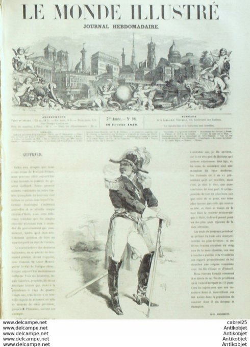 Le Monde illustré 1859 n° 98 Italie Rome Sardaigne Allemagne Kehl Saint-Honorat (06)