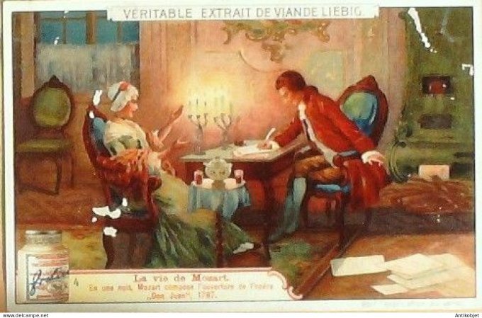 Chromo Liebig Sang  856 La vie de Mozart IV (1906)