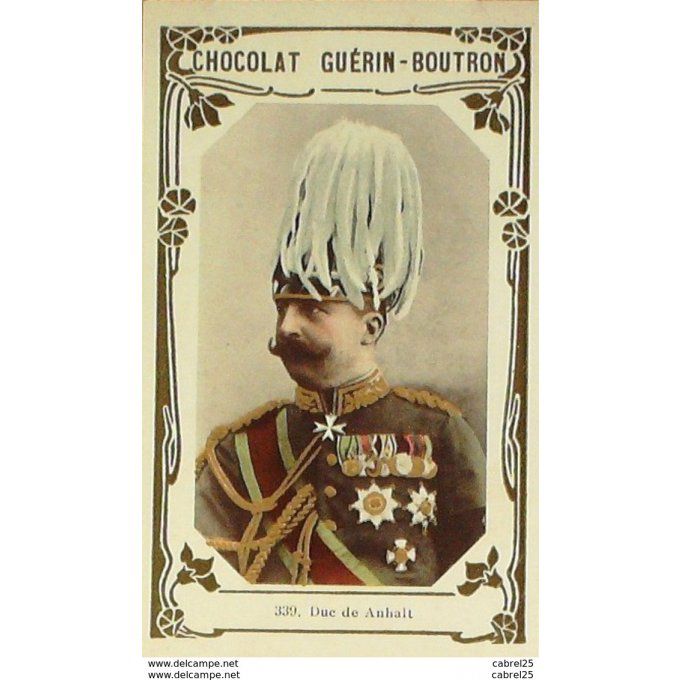 Chromo GUERIN BOUTRON Allemagne Duc DE ANHALT 339