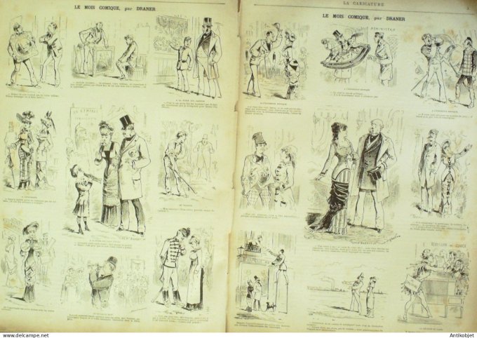 La Caricature 1880 #  14 Vacances de Pâques Draner Robida Quidam Trick