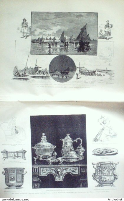 Le Monde illustré 1890 n°1751 Bourges (18) Berck-sur-Mer (62) Allemagne Potsdam