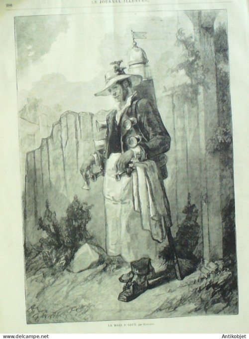 Le journal illustré 1866 n°290 Suresnes (92) la barrage Emilio Castelar