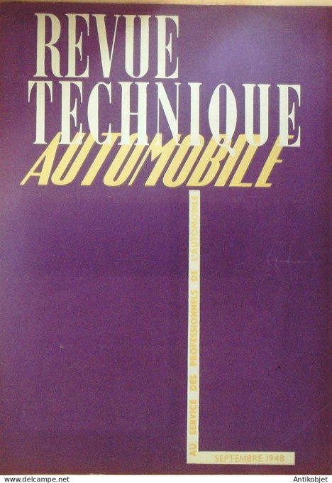 Revue Tech. Automobile 1948 Bernardet Violet voiturette Warner moteur CLM
