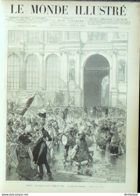 Le Monde illustré 1884 n°1403 Espagne Silvela Algérie Biskra Tonkin Son-Tay Russie uniformes