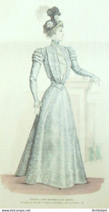 La Mode illustrée journal 1897 n° 35 Toillettes de Mariée