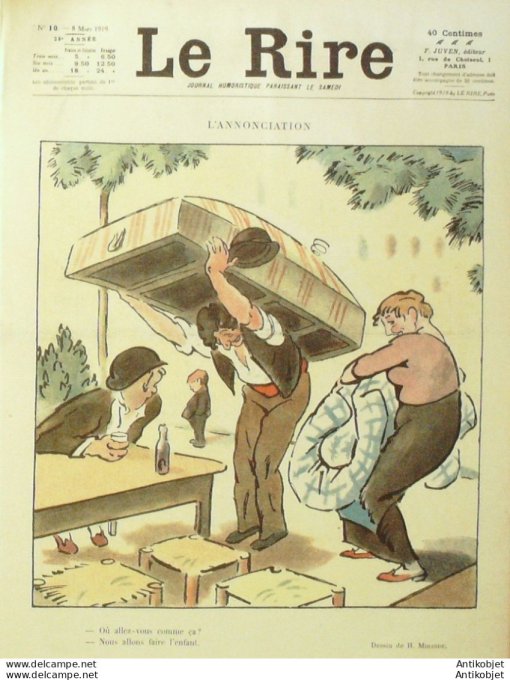 Le Rire 1919-03- 8 #  10 Journal humoristique Ed.Originale Propgande