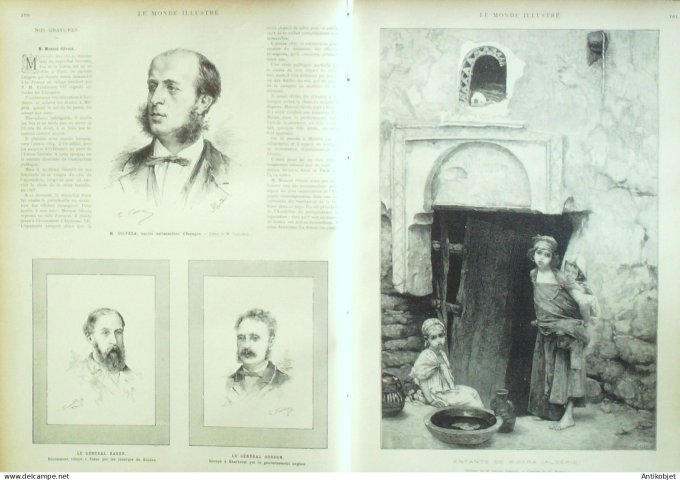 Le Monde illustré 1884 n°1403 Espagne Silvela Algérie Biskra Tonkin Son-Tay Russie uniformes