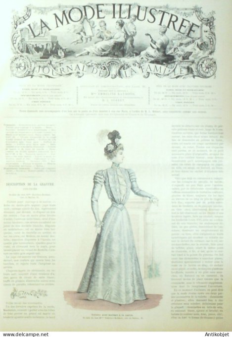 La Mode illustrée journal 1897 n° 35 Toillettes de Mariée