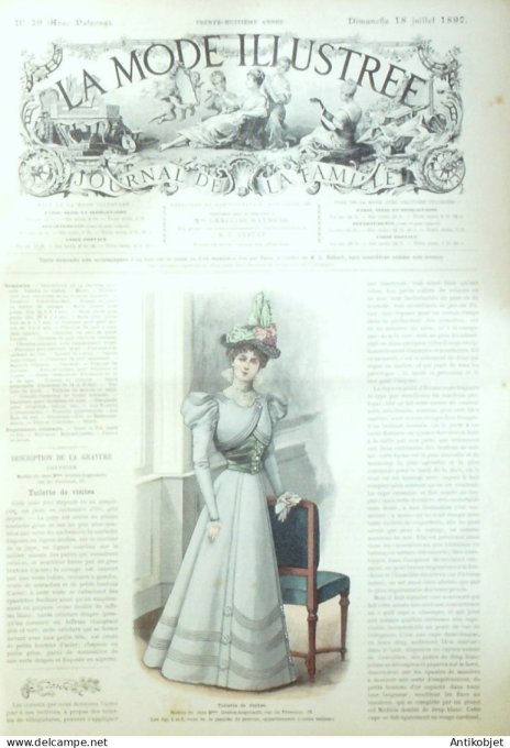 La Mode illustrée journal 1897 n° 29 Toilette de visites