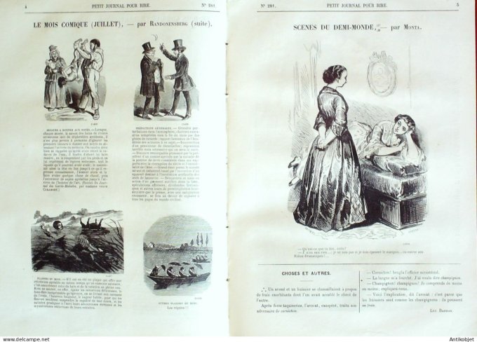 Petit journal pour Rire 1860 # 281 Canicule Grevin