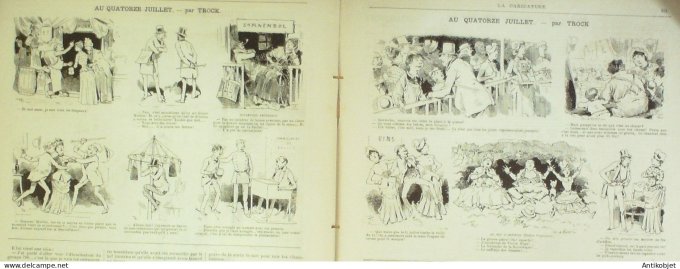La Caricature 1885 #290 Fête Nationale Draner Sorel Job Pétards Job Robida trock