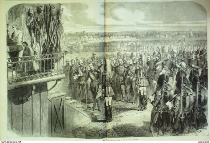 Le Monde illustré 1858 n° 80 Reims (51) Nimes (30) foire aux ânes Algérie Bruxelles